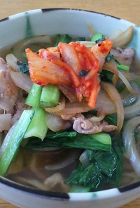 豚肉と小松菜の冷麺