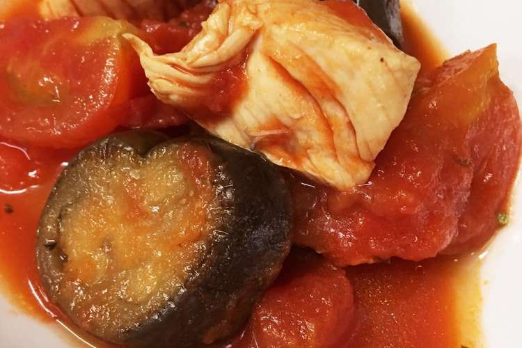 簡単 トマトとナスと鶏肉の煮込み料理 レシピ 作り方 By Youmon クックパッド 簡単おいしいみんなのレシピが360万品