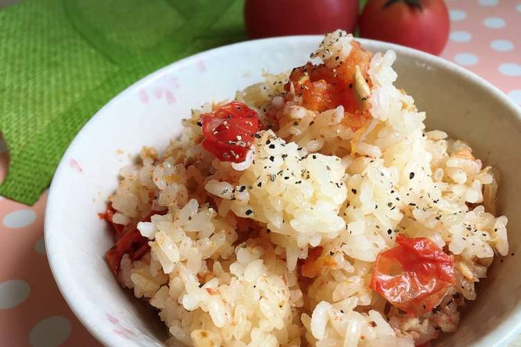 簡単美味 ツナとトマトの白だしご飯 レシピ 作り方 By あさコロモ クックパッド 簡単おいしいみんなのレシピが349万品