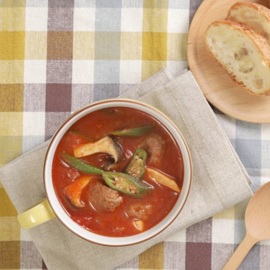 食べるガンボスープの写真