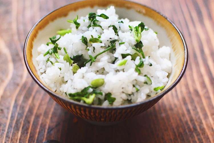 えっおいしすぎる 簡単クレソン混ぜご飯 レシピ 作り方 By 白いエプロンのクマ クックパッド 簡単おいしいみんなのレシピが356万品