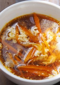 卵白とにんじんのスープ