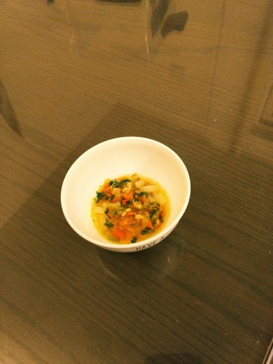 野菜と鮭のあんかけスープ【離乳食中期】の写真