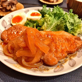 豚ロース厚切りで!簡単!ポークチャップ♩