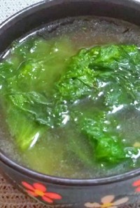 鶏の茹で汁で作ったレタスのスープ