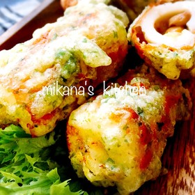 納豆入り☆ちくわの簡単磯辺揚げ☆