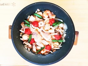 キャンプ飯!アクアパッツァ&〆はリゾット