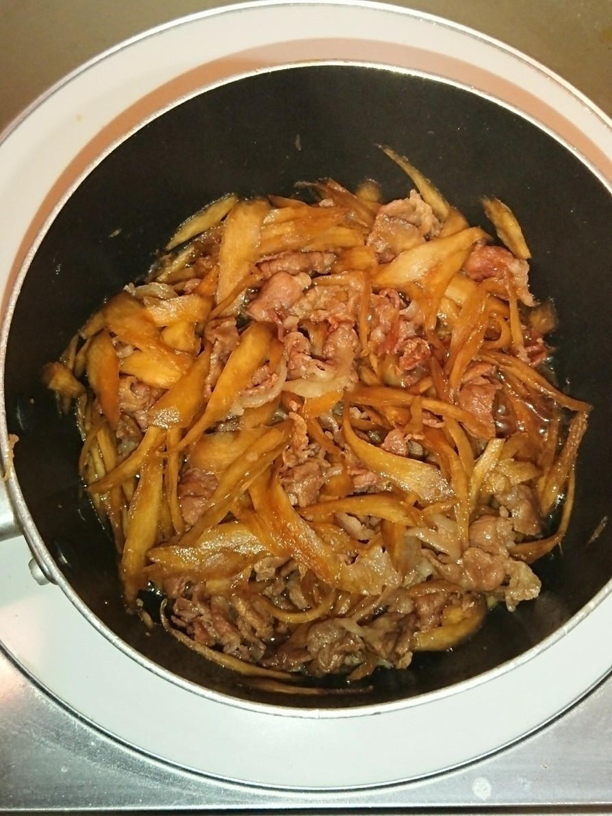 豚肉とゴボウのしぐれ煮の画像