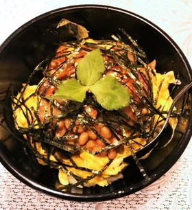 とっても簡単!とろふわ卵の納豆キムチ丼☆