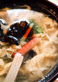ふんわりたまごとレタスの中華スープ♡