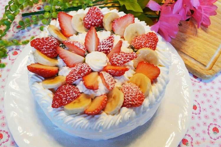 苺とバナナのショートケーキ レシピ 作り方 By さくさくmomo クックパッド 簡単おいしいみんなのレシピが350万品