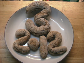 *お誕生日に数字の小豆ときな粉の豆腐パン