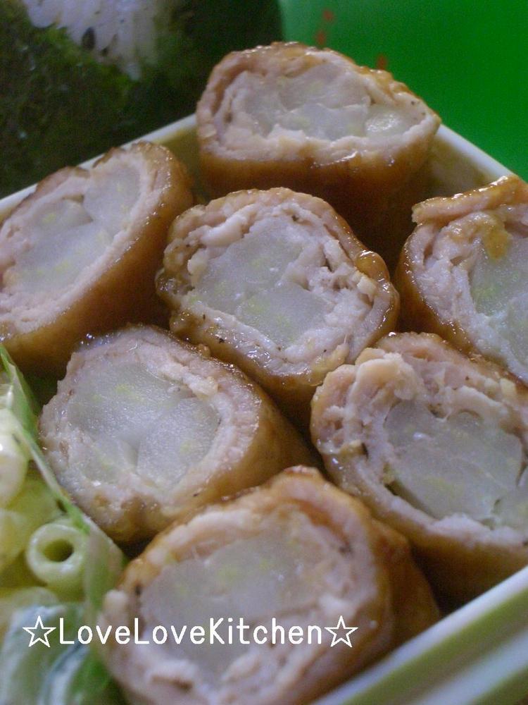 お弁当に☆白菜の芯で豚肉ロールの画像