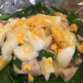 スタミナup♡豚ニラ卵のチーズ焼き❁