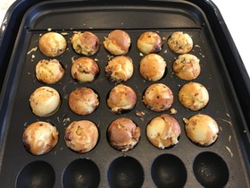たこ焼き器とHMでチョコバナナプチケーキ