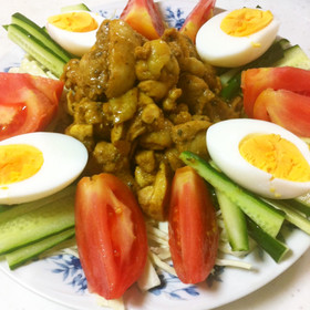 フライパンで鶏もも肉のタンドリーチキン