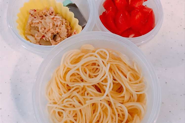 お弁当に ツナトマト 麺つゆで冷製パスタ レシピ 作り方 By クックまいななパパ クックパッド 簡単おいしいみんなのレシピが360万品