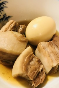 豚肉ブロック☆豚の角煮のゆで卵添え