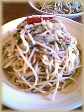 ツナ入りバジル風味スパゲッティー