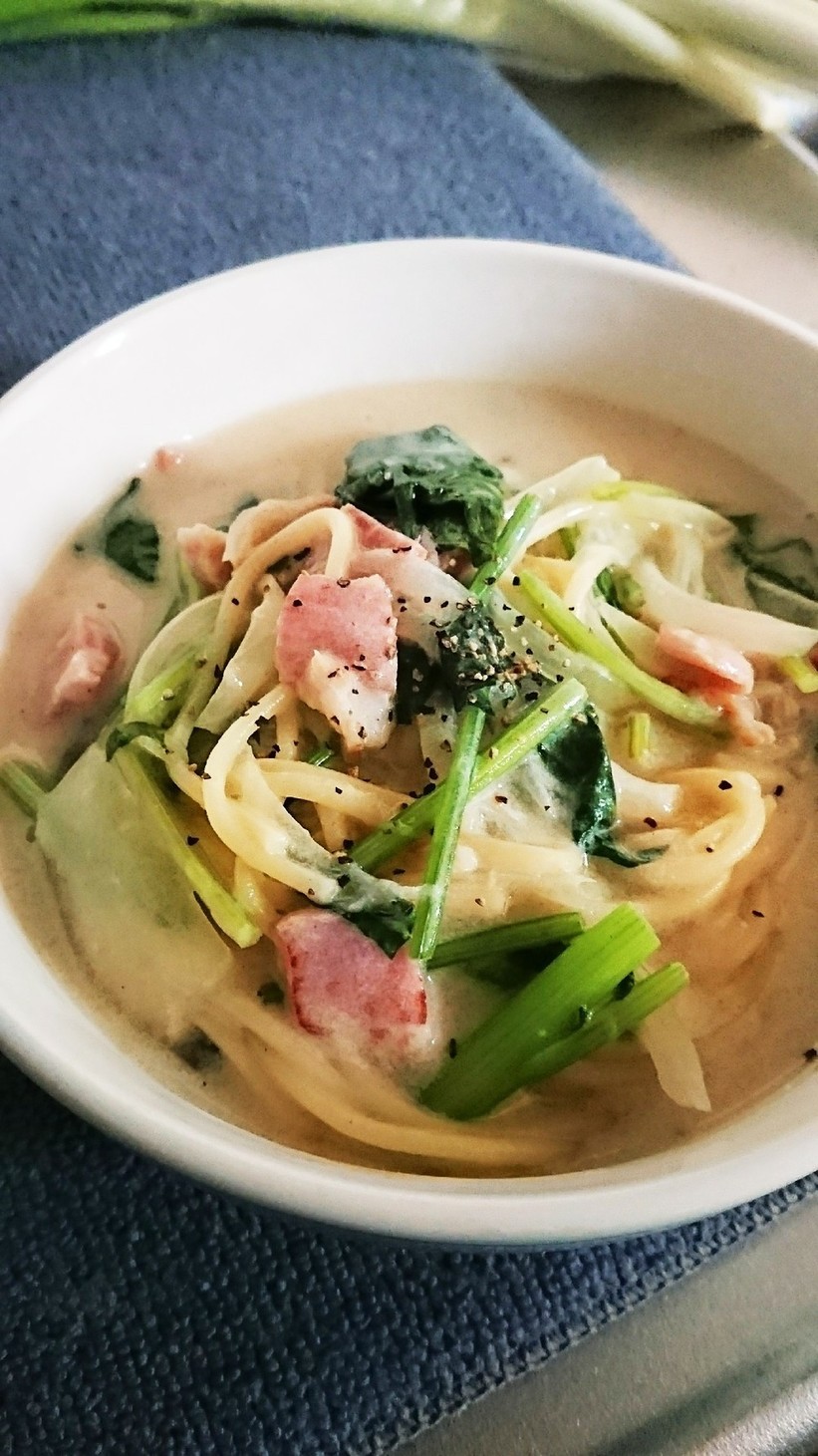 シチューオンライスでクリームパスタ by ゆる×ゆる 【クックパッド】 簡単おいしいみんなのレシピが395万品