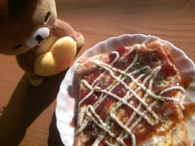 フライパンで簡単お好み焼き風トースト♪