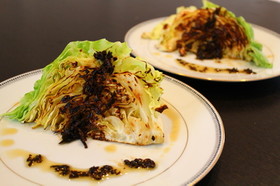 やみつきキャベツステーキ。