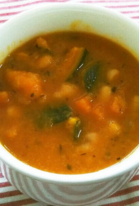 ⅲカボチャと豆のスープ（圧力鍋）