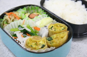 さつまいものカレー春巻き