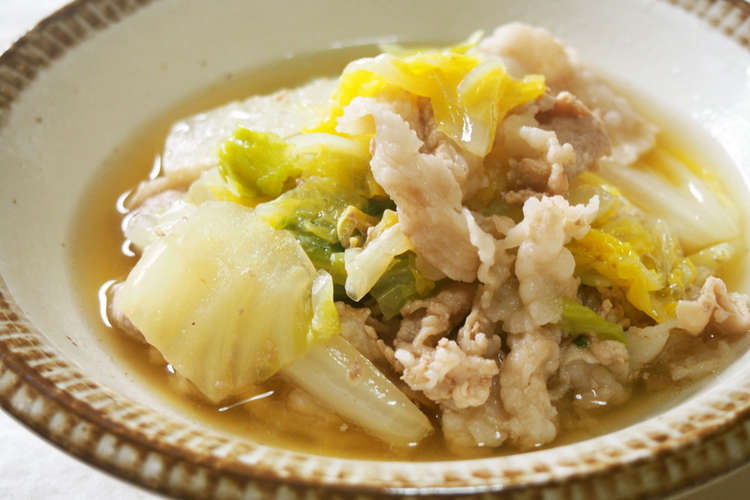 白菜と豚こまの煮物 すぐできてお得 レシピ 作り方 By 京たまご クックパッド 簡単おいしいみんなのレシピが352万品