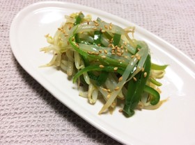 レンジで簡単☆もやしとピーマンのナムル