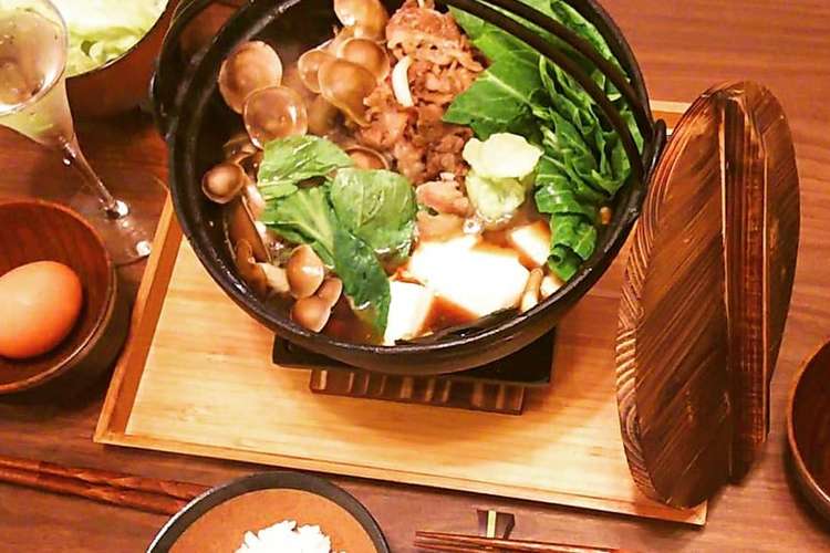 京野菜の簡単すきやき 具材は自由 レシピ 作り方 By ちーはまdeちーはま クックパッド