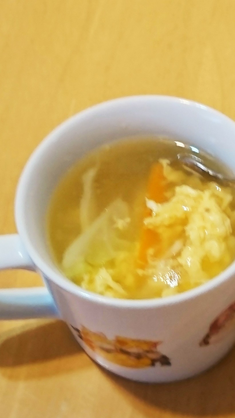 【簡単】かき玉野菜スープの画像