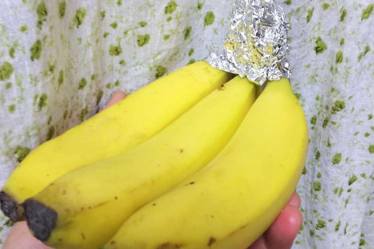 バナナの茎にアルミを巻くだけ レシピ 作り方 By 753和み四つ葉 クックパッド