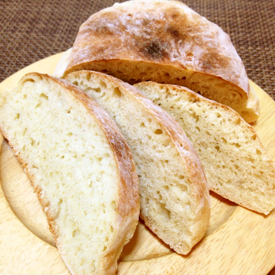 簡単パン作り☆ほんのり甘いこねないパンの画像