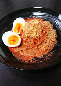 豆乳でまろやか♪担々麺風ふるる冷麺