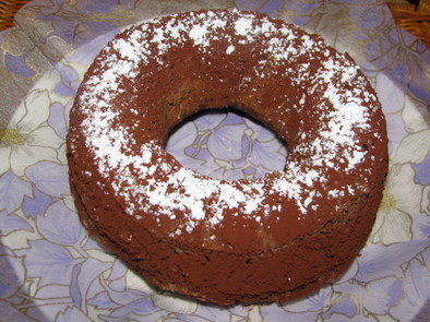 オーブントースターでチョコケーキの写真