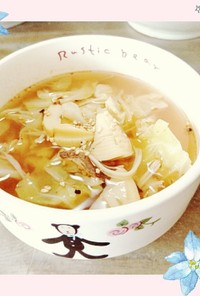 マクロビ☆キャベツのピリ辛重ね煮スープ2