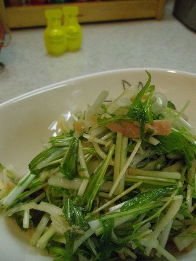 ポン酢で水菜サラダの写真