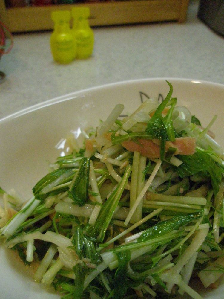 ポン酢で水菜サラダの画像