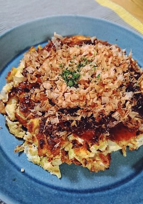 糖質制限&便秘解消♡おからお好み焼き