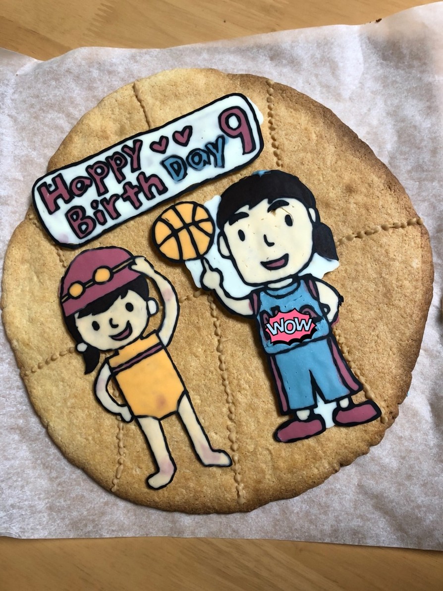 誕生日バスケットボールクッキーの画像