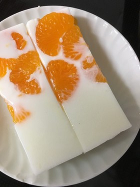 水不使用な濃厚牛乳寒天♪