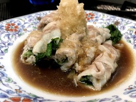豚肉と水菜のおろしポン酢