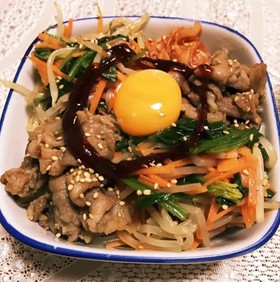 簡単節約ビビンバ丼