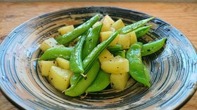 簡単スナップえんどうのオリーブオイル炒め