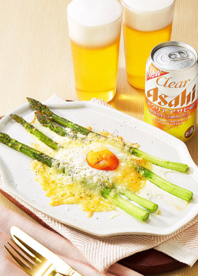 トースターで簡単!たまチーアスパラ