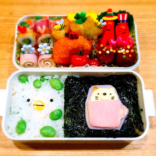 キャラ弁簡単すみっコぐらし遠足行楽お弁当 レシピ 作り方 By きゃわいいチャチャ クックパッド