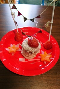 乳製品なし☆１歳のお誕生日簡単ケーキ☆