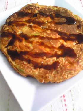 ピザ風?ツナとケチャップのお好み焼き