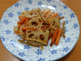 お弁当簡単ピリ辛!れんこんきんぴらごぼう